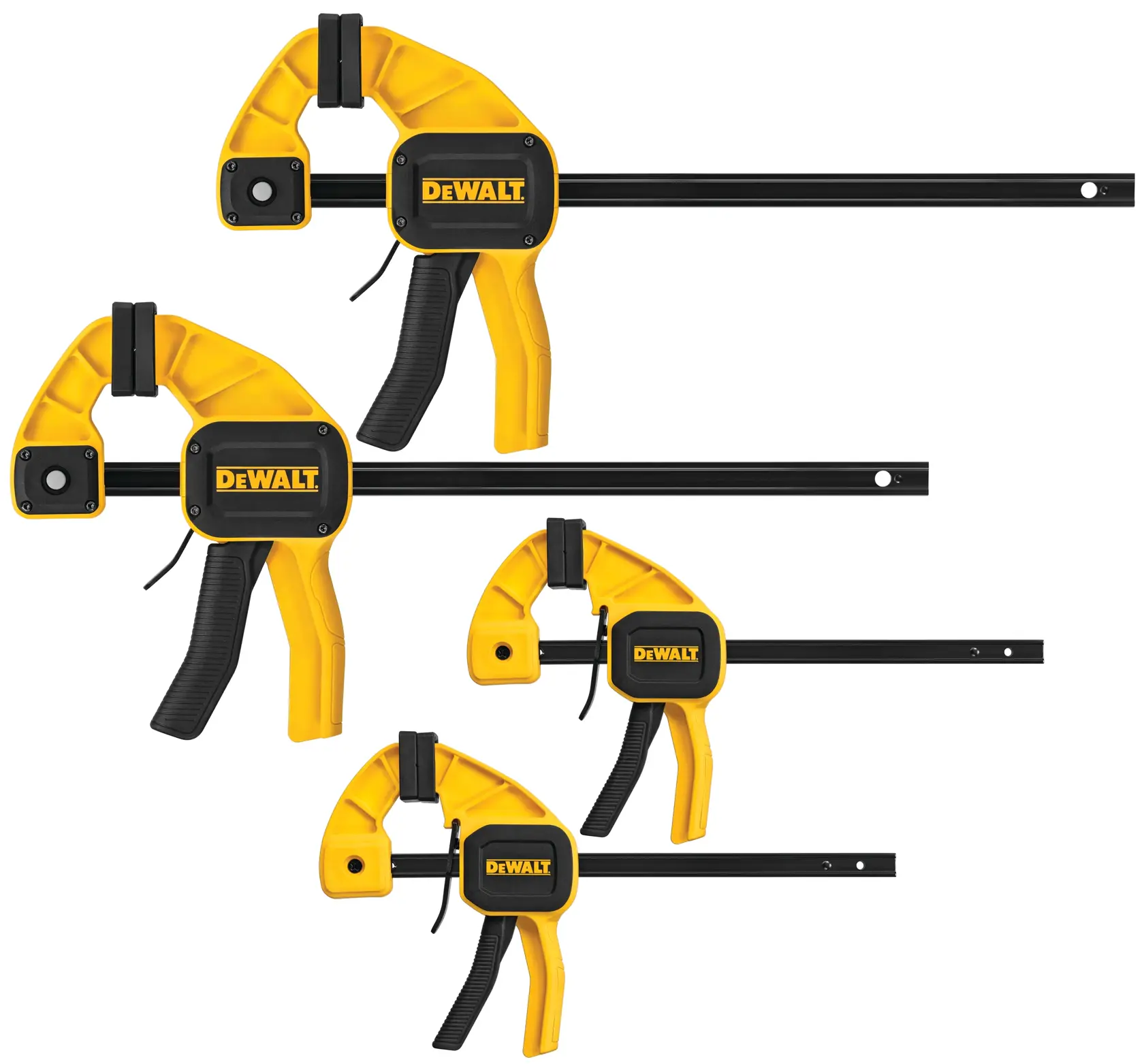 DEWALT® 150 mm|6-in. Medium and 300 mm|12-in. Large Trigger Clamps - 4 Pack