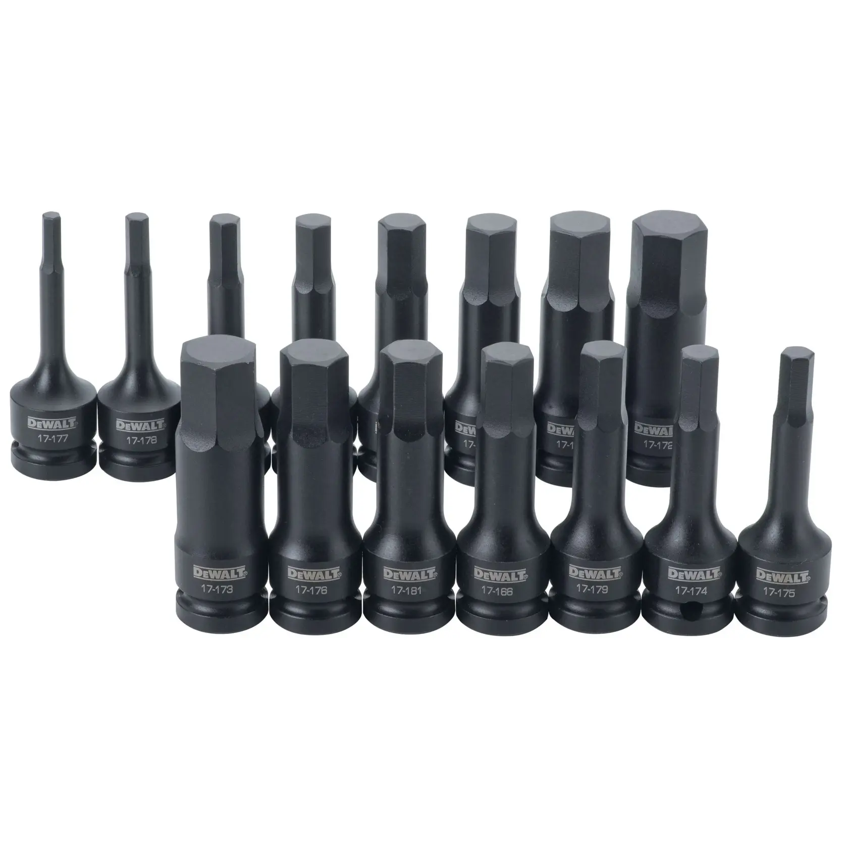 DEWALT® 15 Piece 1/2 in Drive Combination Impact Hex Bit Socket Set