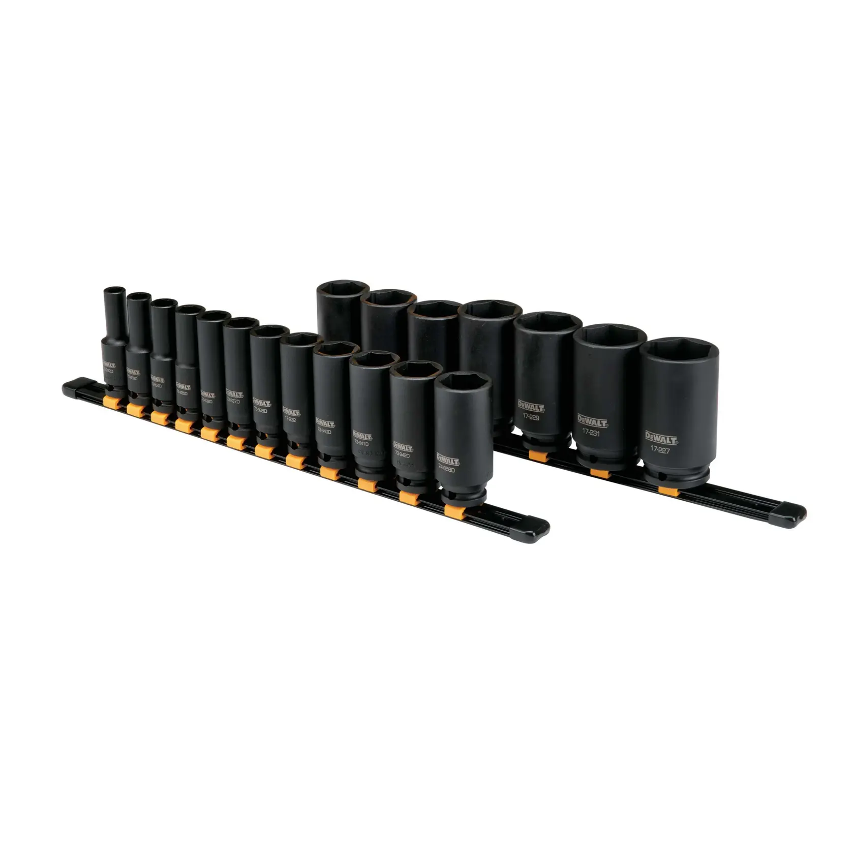 DEWALT® 19 Piece 1/2 in Drive Deep Impact Socket Set 6 PT
