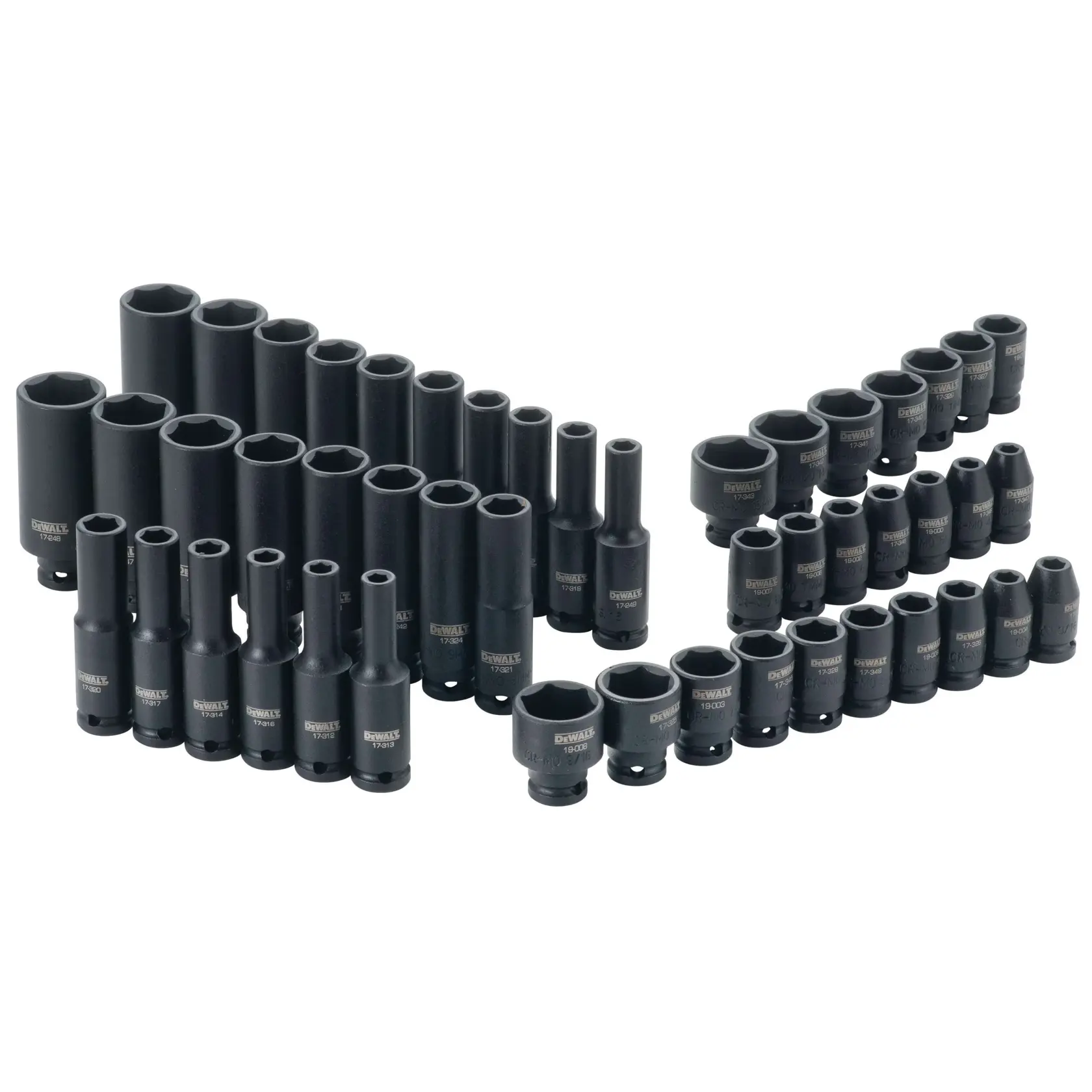 DEWALT® 1/4-in. Drive Combination Impact Socket Set 6 PT (48-pc.)