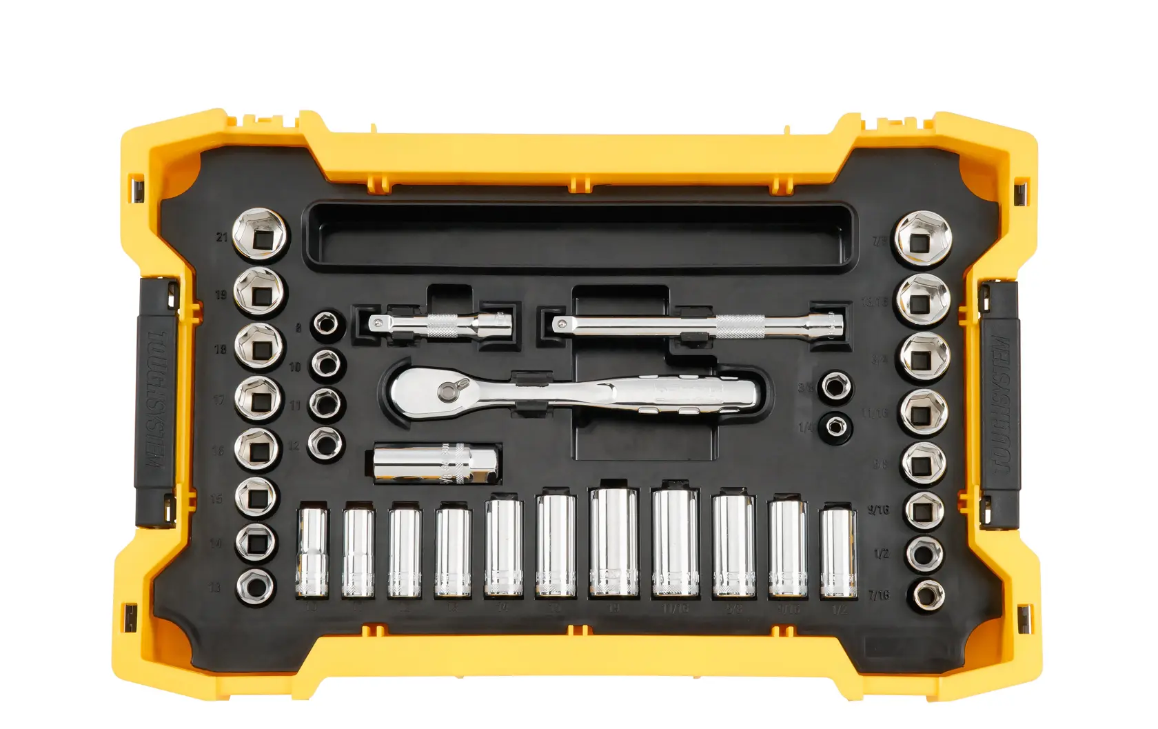 DEWALT® 37-pc. 3/8-in. Drive Socket Set with ToughSystem® 2.0 Tray and Lid