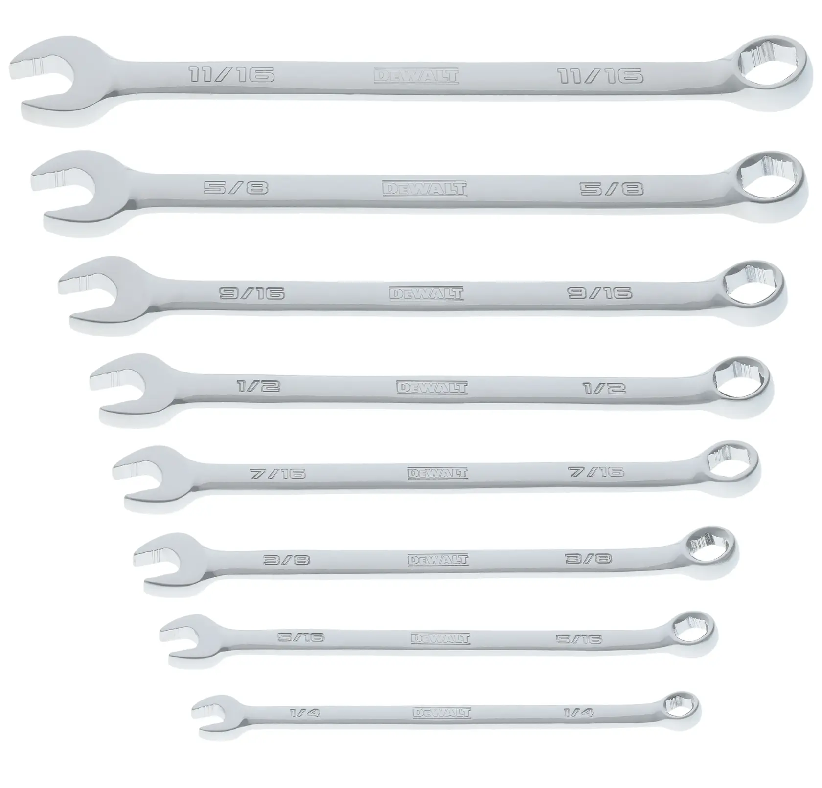 DEWALT® TOUGHSERIES 8-piece SAE Combination Wrench Set
