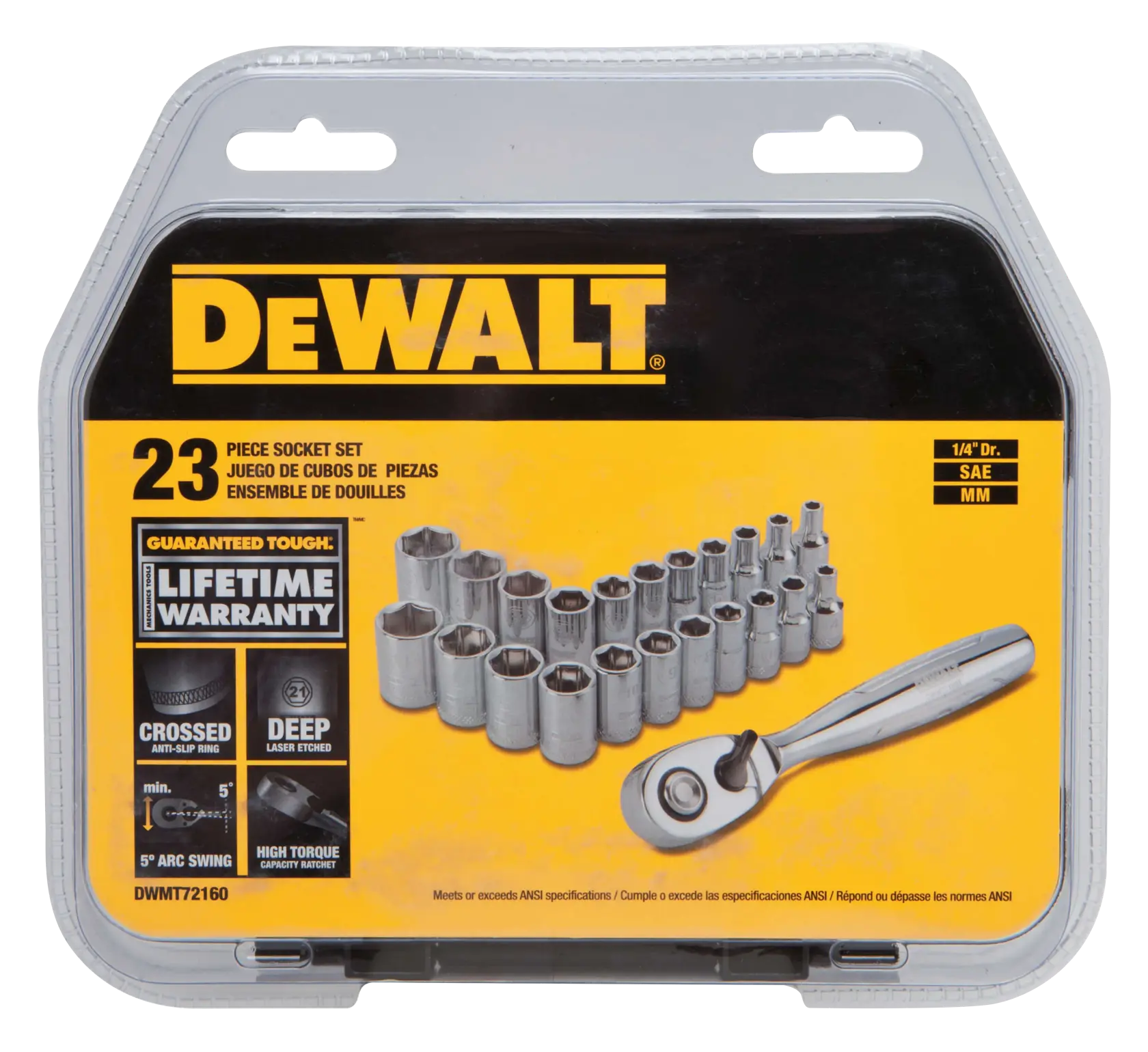 DEWALT® 23-pc. 1/4-in. Drive Socket Set
