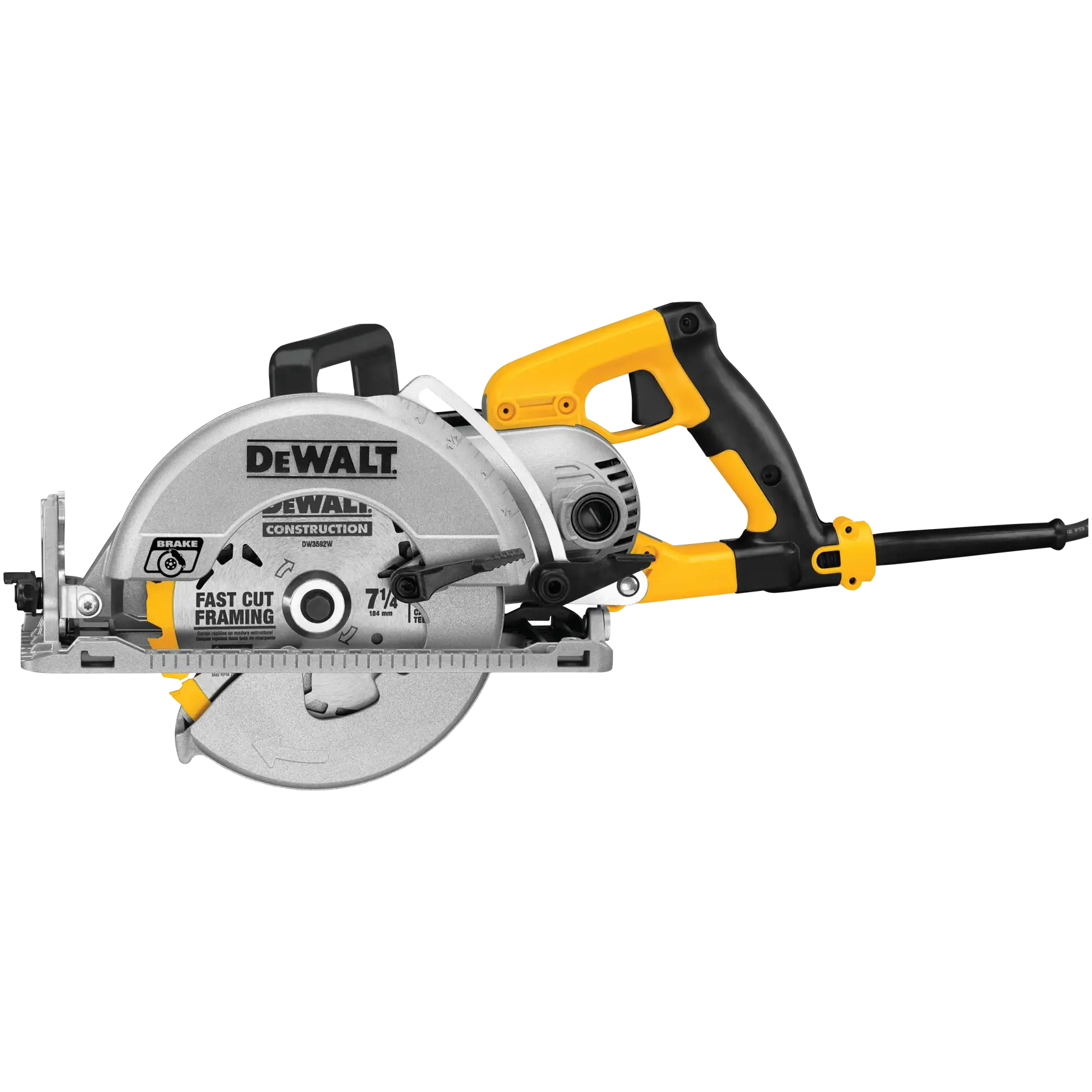 DEWALT® 7-1/4-in. Worm Drive Circular Saw With Electric Brake (Tool Only)