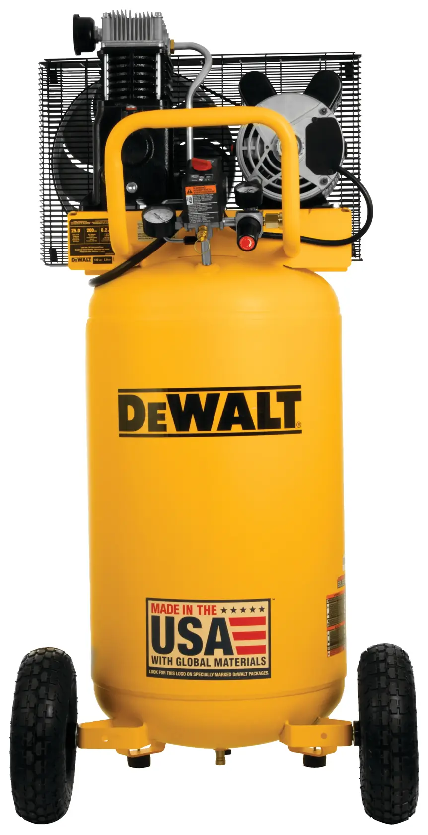 DEWALT® Oil Lubed Belt Drive Portable Vertical Electric Air Compressor (200 PSI) (25 gal)