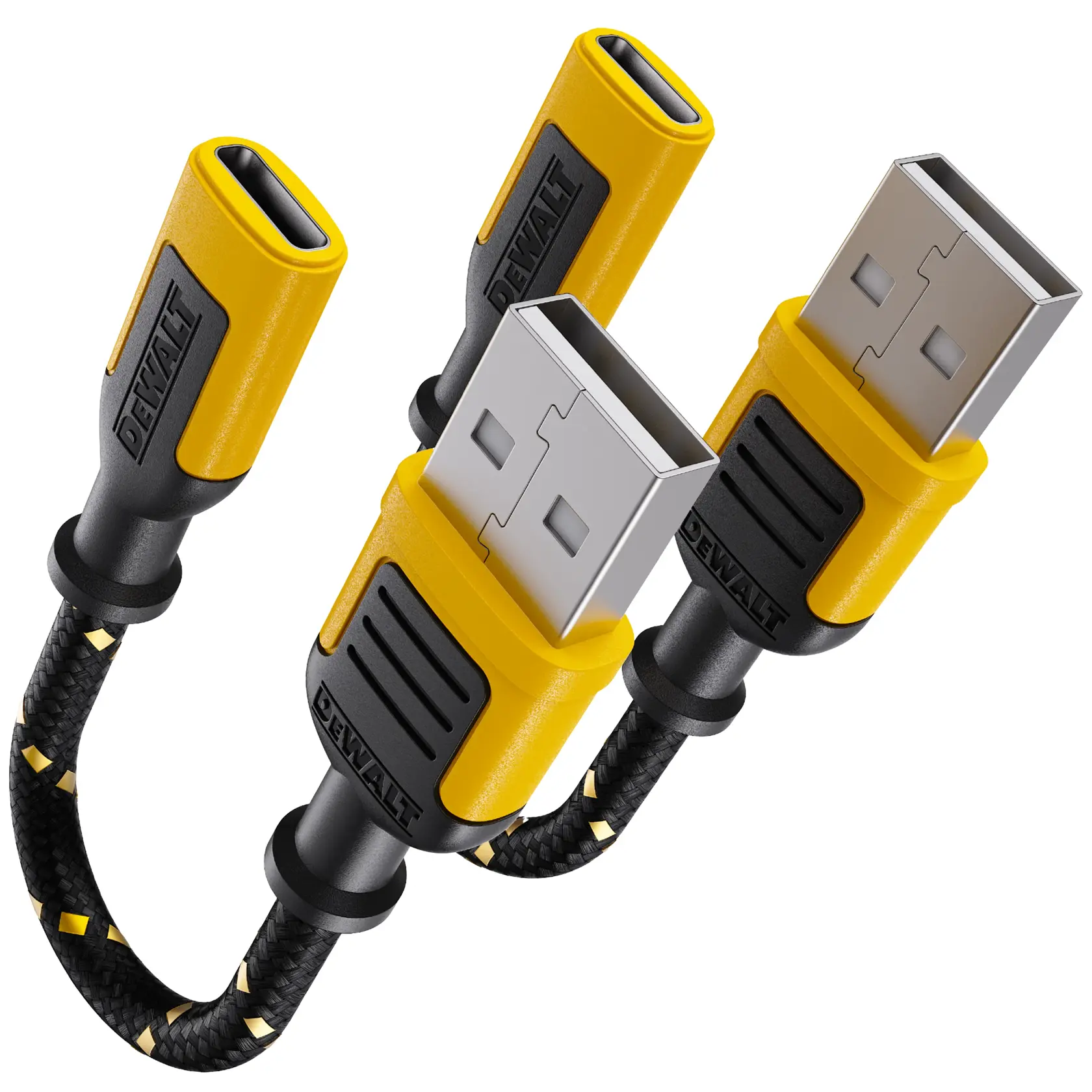 DEWALT® 3-in. Type C Port to USB Adapter Cable (2 Pk)