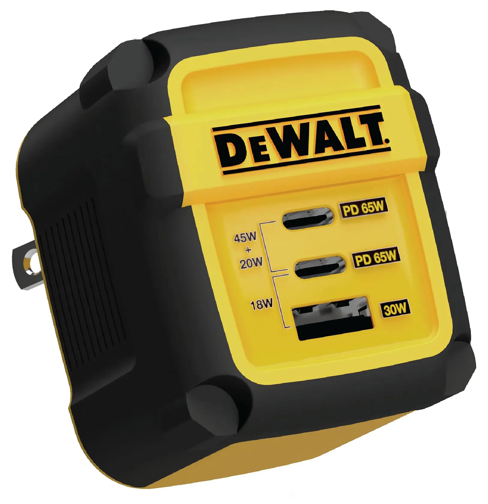 DEWALT® 3-Port PPS PD Wall Charger, 65W GaN