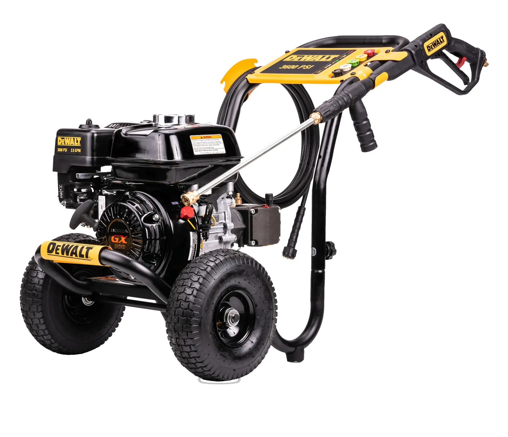 DEWALT® Cold Water Gas Pressure Washer Powered by Honda® With Triplex Pump (3600 PSI at 2.5 GPM)