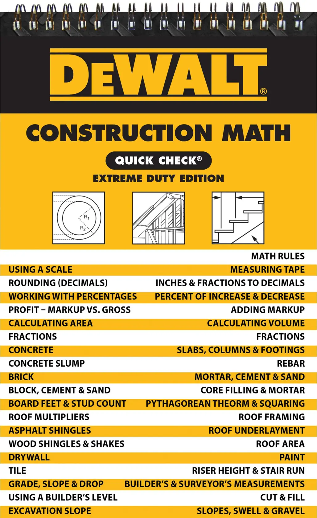 DEWALT® Construction Math Quick Check