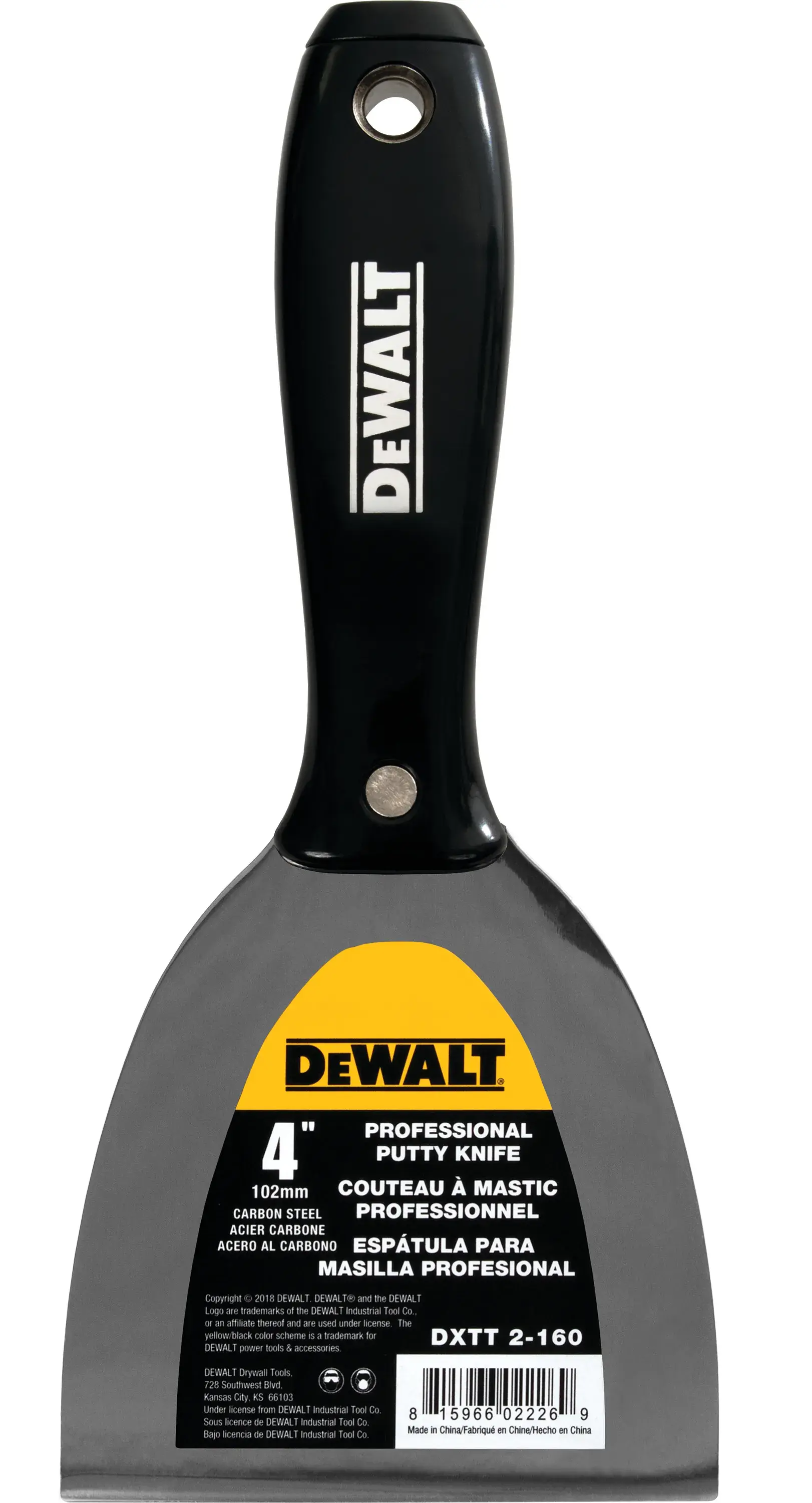 DEWALT® Carbon Steel Putty Knife With Nylon Handle