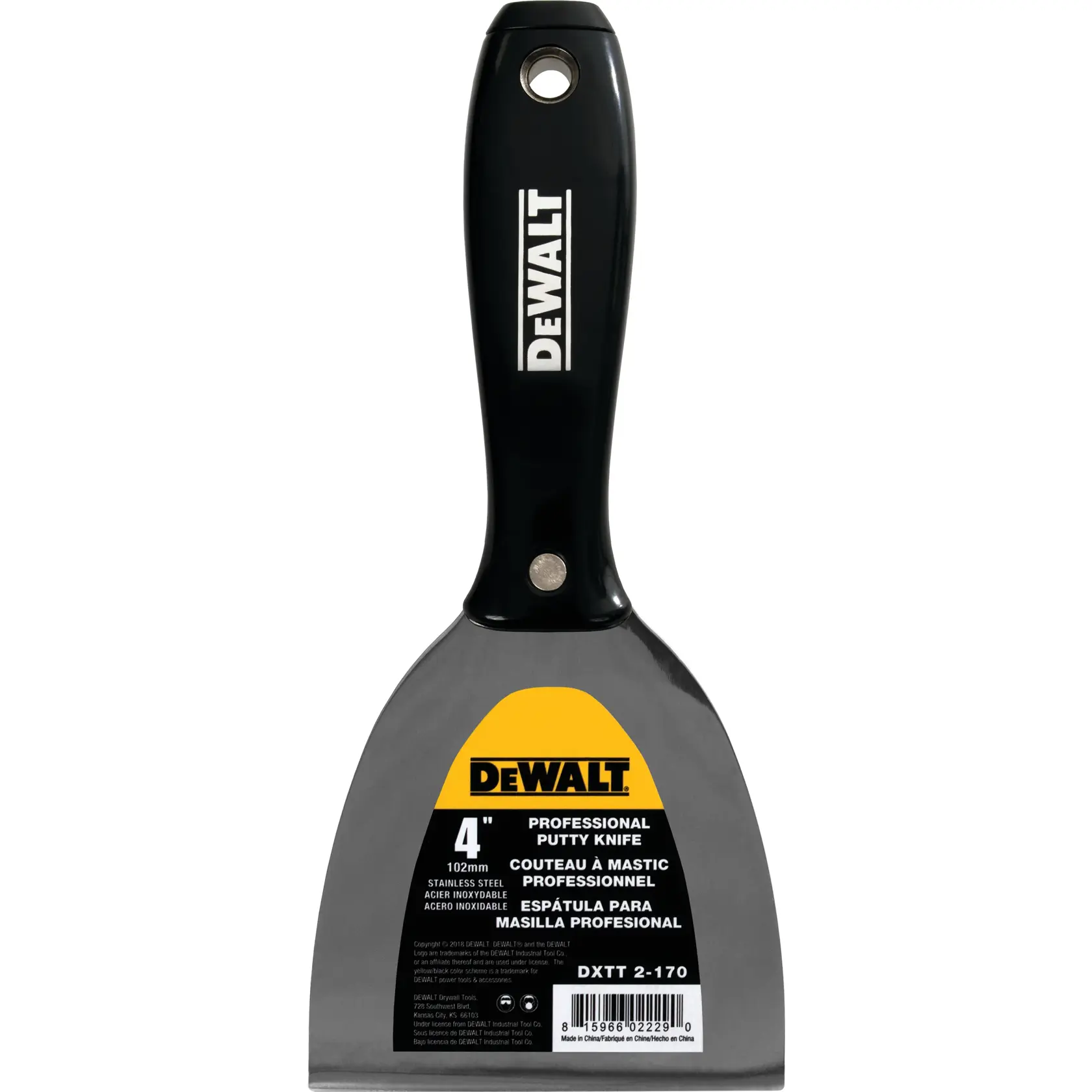 DEWALT® Stainless Steel Putty Knife With Nylon Handle