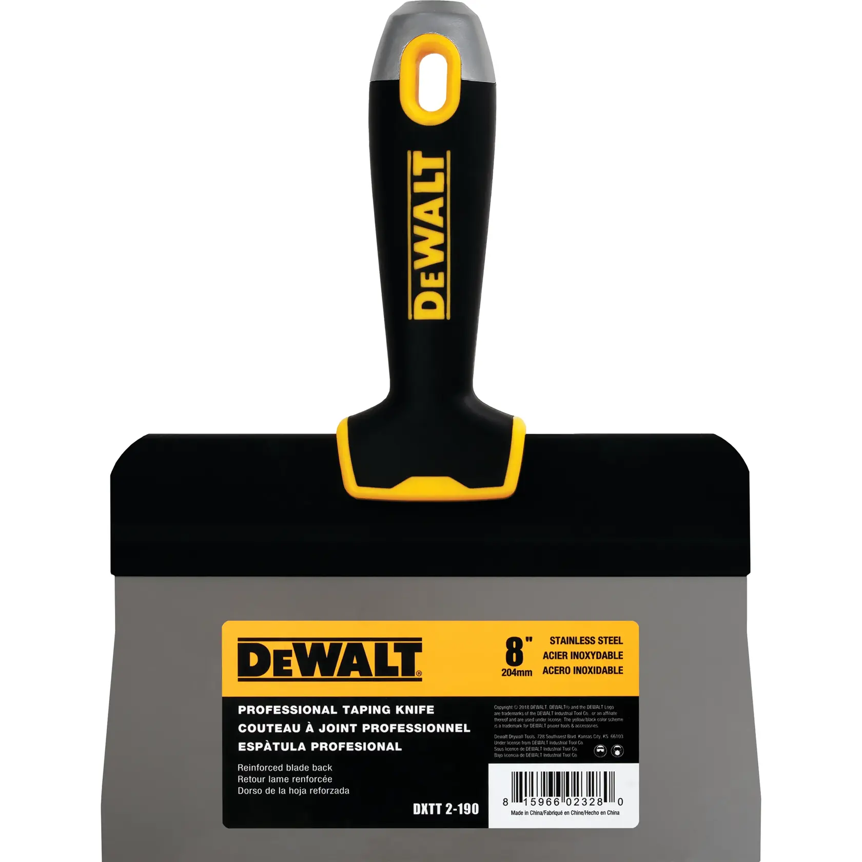 DEWALT® Stainless Steel Big Back Taping Knife With Soft Grip Handle