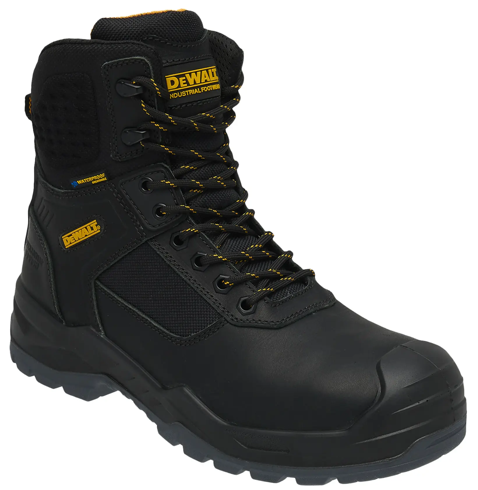 DEWALT® Bryant Waterproof, Side Zip, Steel Toe, Men's Safety Work Boot, Black