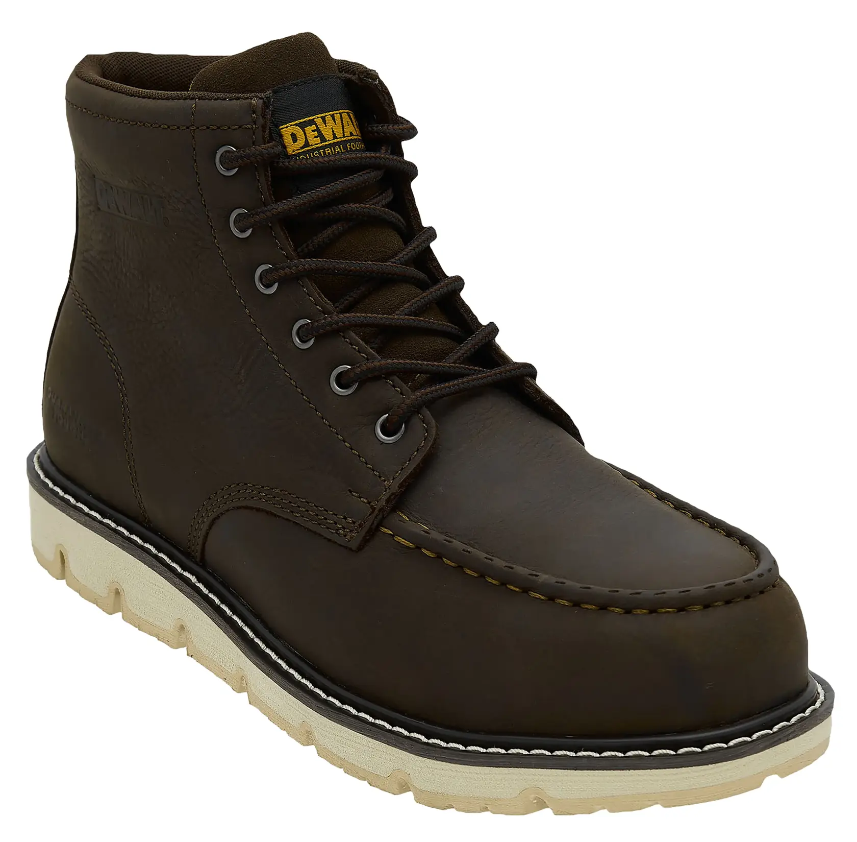 DEWALT® Forge Moc Toe, FLEX Outsole, Leather, Steel Toe, Safety Work Boots For Men, Seal Brown