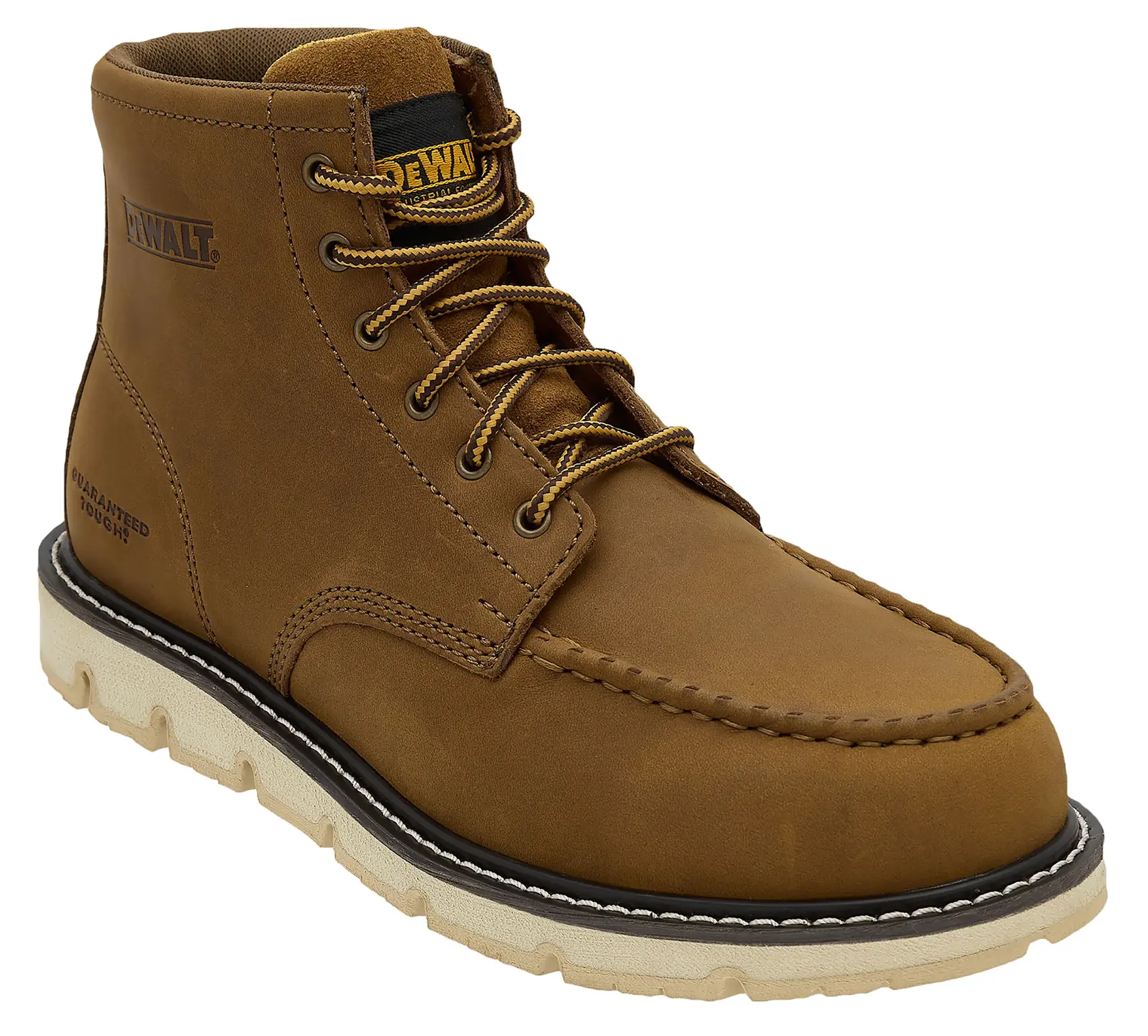 DEWALT® Forge Moc Toe, FLEX Outsole, Leather, Steel Toe, Safety Work Boots For Men, Tan