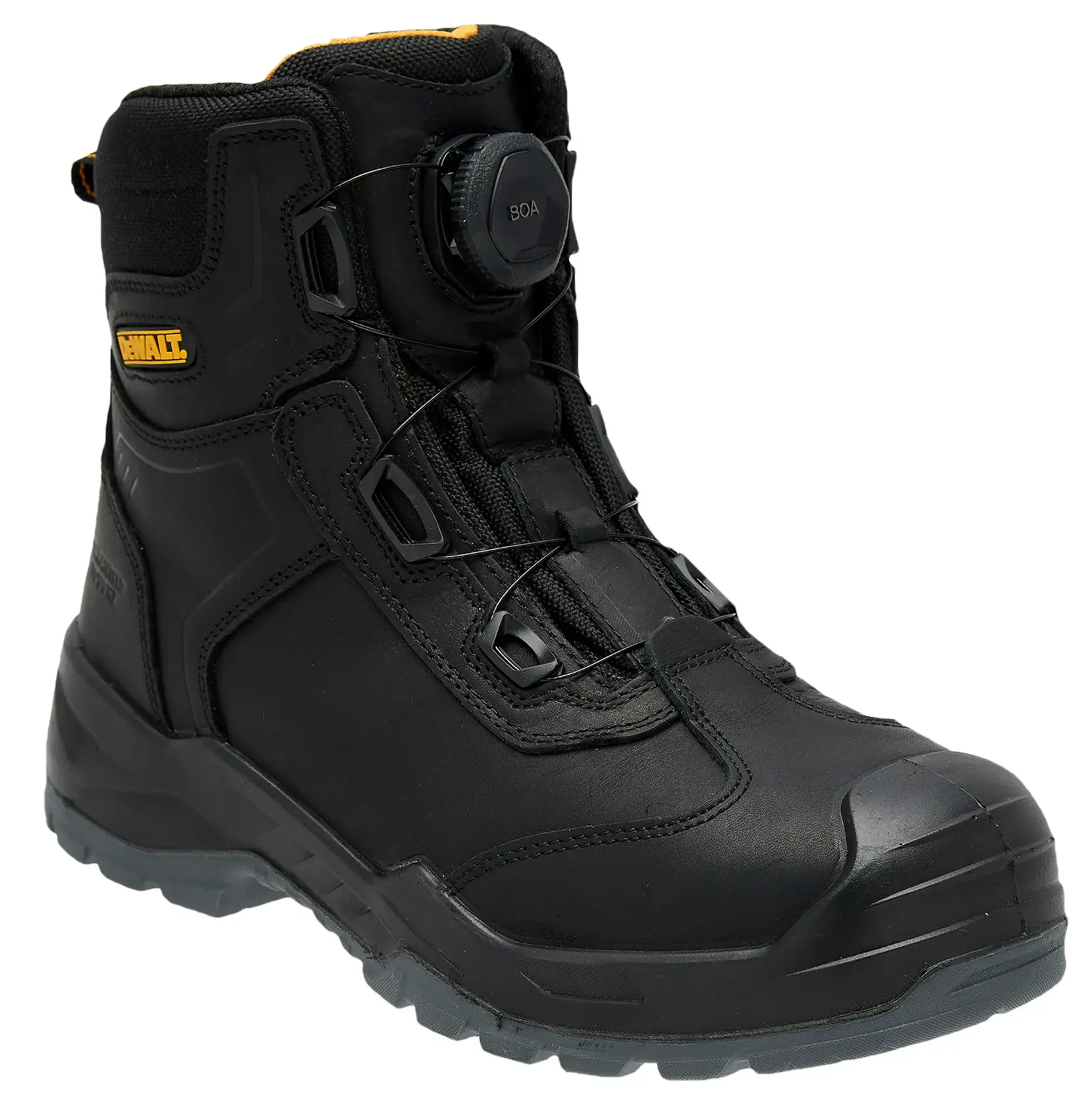 DEWALT® Richardson BOA®, Nubuck Leather, Wide Fit, Steel Safety Toe Work Boot (Black)