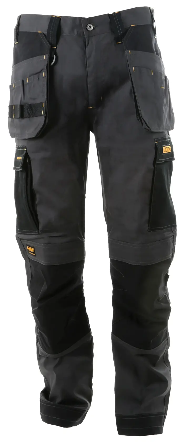 DEWALT® Barstow Men's Pro-Stretch, Holster Pocket, Slim Fit Work Pants, Grey/Black