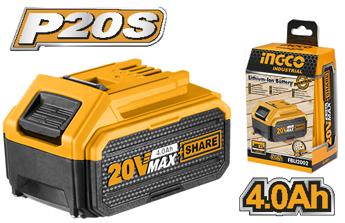 FBLI2002Lithium-Ion battery packVoltage:20VLithium-ion 4.0Ah batteryLED battery power indicator