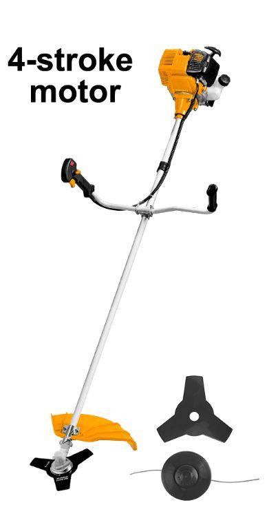 GBC53144141Gasoline grass trimmer and brush cutterDisplacement:31ccRated power:0.7Kw(1.1HP)Max speed：9300rpm