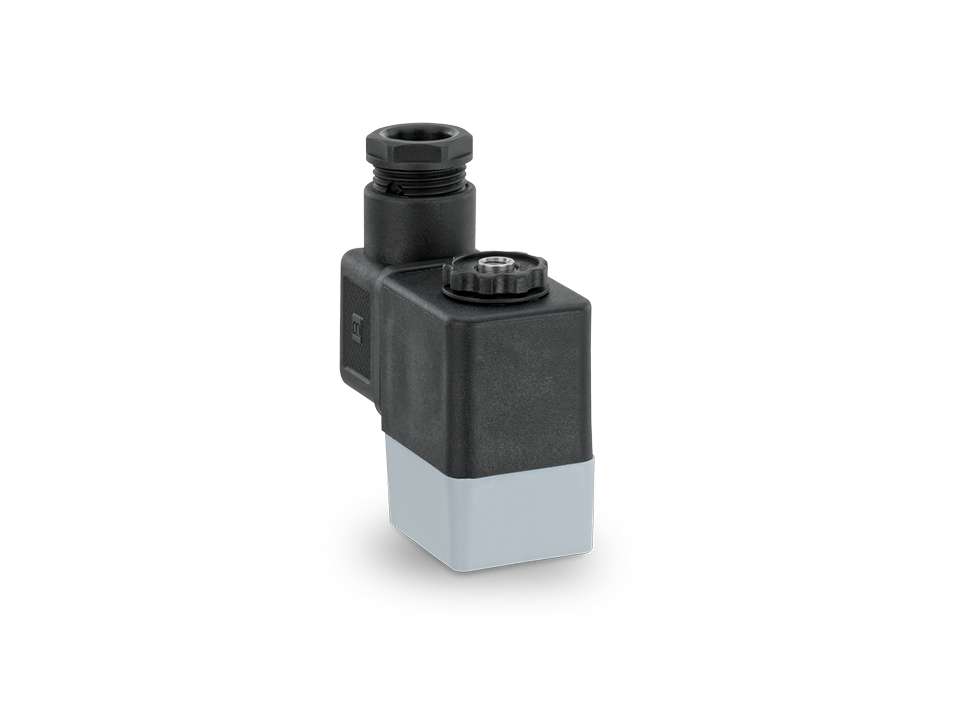 Electrically actuated pilot solenoid valve made of plastic