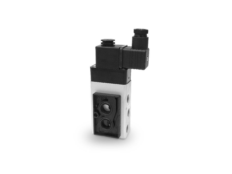 Electrically actuated pilot solenoid valve made of aluminium