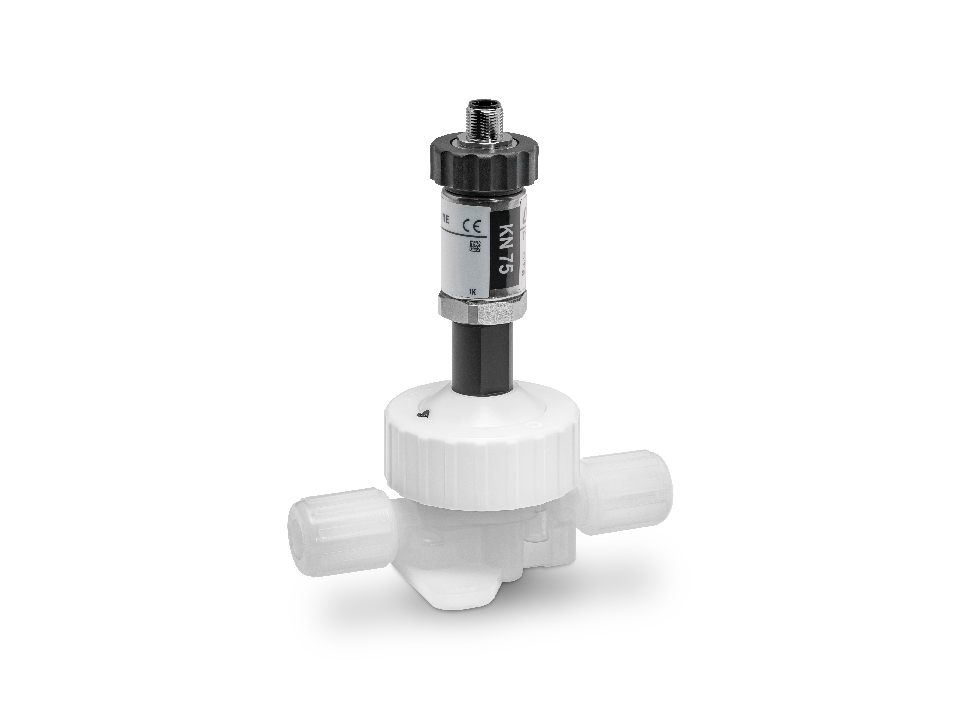 Pressure gauge with PFA pressure transmitter