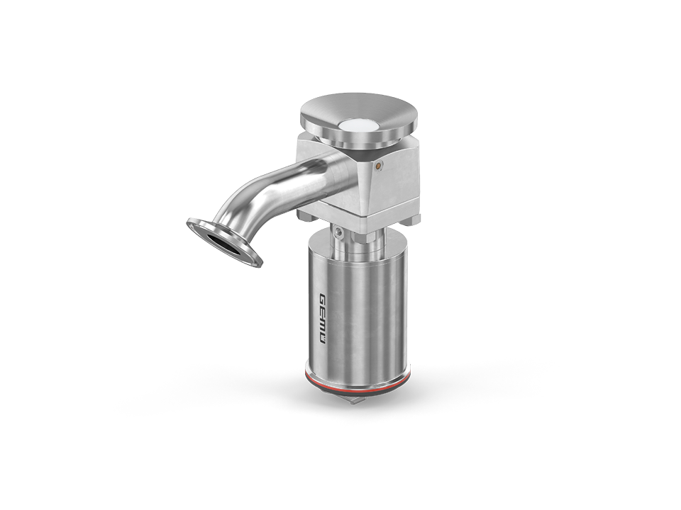 Radial-sealing pneumatic bottom outlet valve made of metal