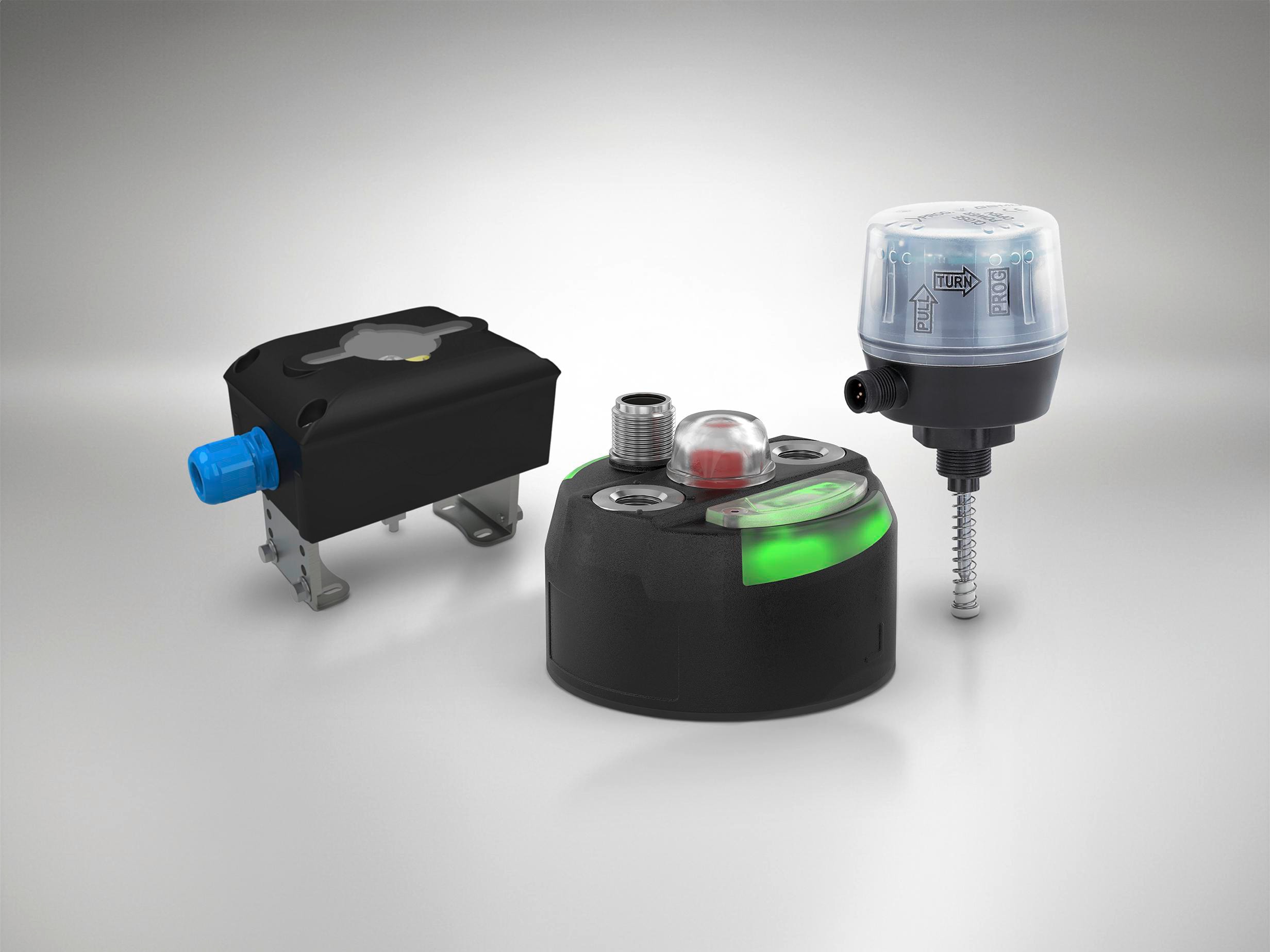 Position feedback devices and valve connections