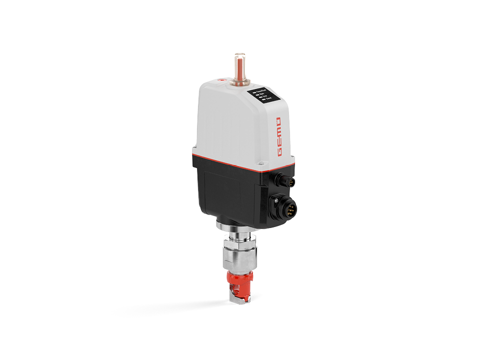Electric motorised pinch valve with hollow shaft drive