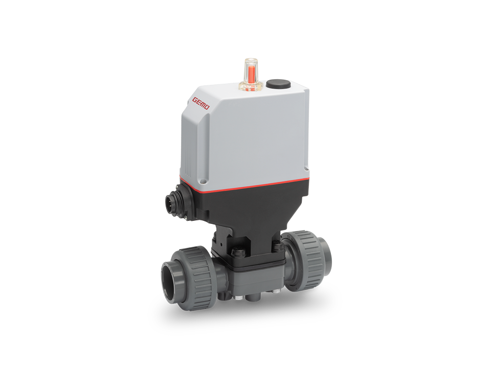 Electromotive 2/2-way diaphragm valve made of plastic