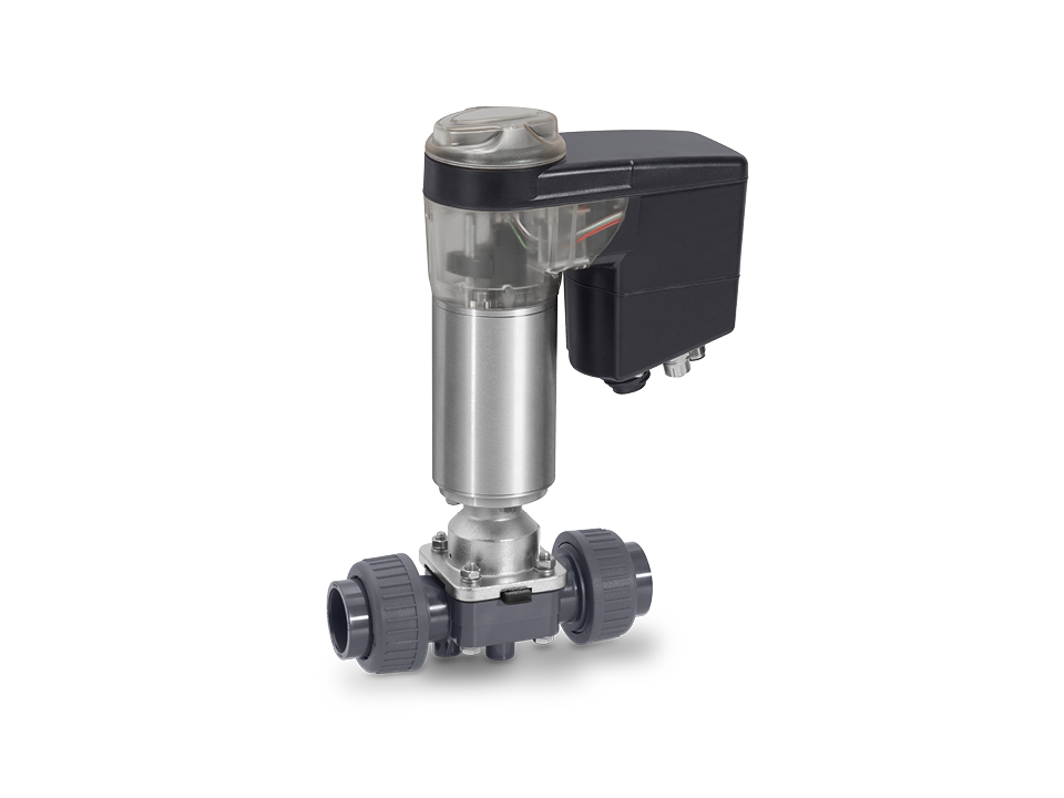 Electromotive 2/2-way diaphragm valve with plastic body