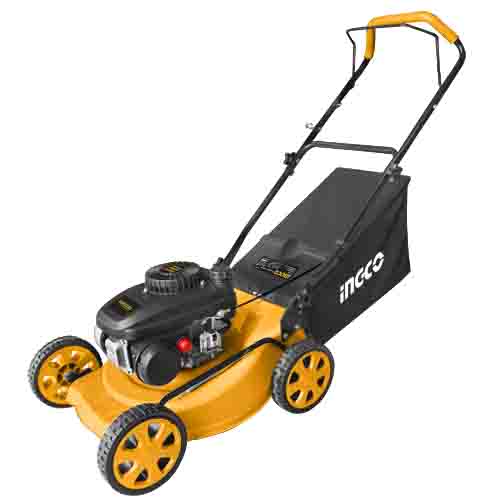 GLM141181Gasoline lawn mowerDisplacement:141ccCutting width:460mm(18”)Drive type:Hand push