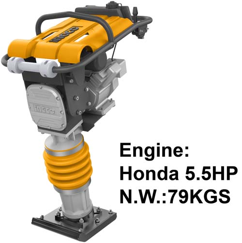 GRT75-1Gasoline tamping rammerEngine:Honda GX160Engine power:4.0kW(5.5HP)Weight:79kg