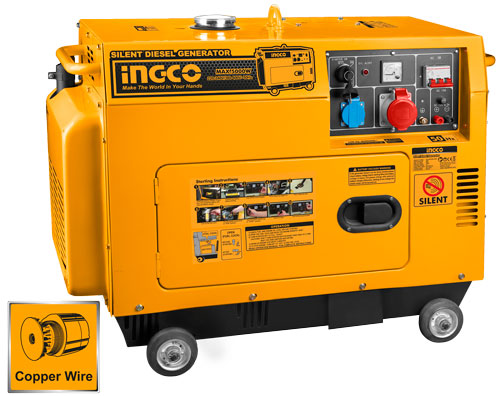 GSE50003Silent diesel generatorRated voltage(V):220-240/380-400Rated frequency(Hz):50Max.output(kW):5