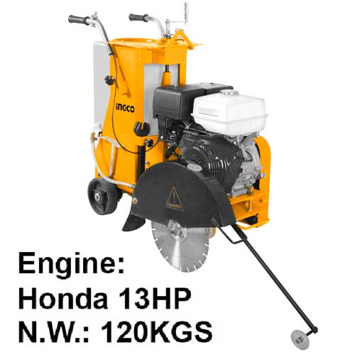 GSF16-1Gasoline floor sawEngine:Honda GX390Engine power:9.6kW(13.0HP)Weight:120kg