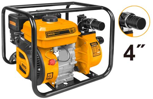GWP402Gasoline water pumpSuction&Discharge port diameter:100mm,4Max.flow:1500L/minMax.head lift:30m