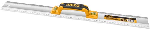 HAR01060Aluminum rulerLength:60cmMaterial:AluminumWith spirit level function