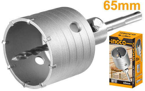 HCB0651Hole core bitDiameter:65mm8pcs TCT bladesPacked by color box