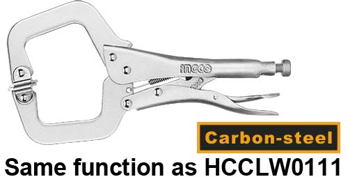 HCCLW0211C-clamp locking plierSize: 11"Openings range: 0-95mmNickel plated