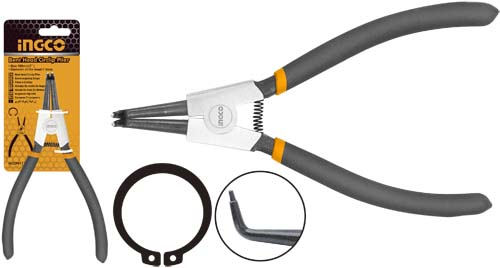 HCCP011751Circlip pliersBent head circlip PlierExternal circlip plierSize:7"/180mm