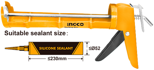 HCG0309Caulking gunLength:230mm(9")Iron shank with teethThickness：0.8mm