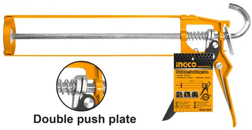 HCG1409Caulking gunLength:230mmAluminum handleDouble push plate