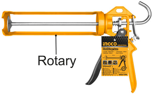 HCG1709Caulking gun9Strong aluminum handleWith rotary function