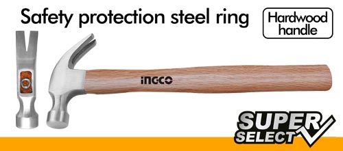 HCH0416Claw hammerWeight：16oz/450gDrop-forged hammerheadHardwood handle