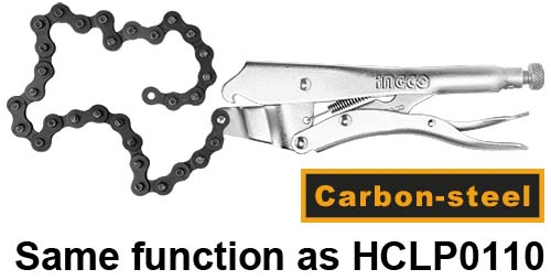 HCLP0210Chain clamp locking plierSize: 10Cr-VNickel plated