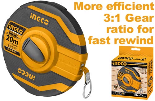 HFMT8120Fibreglass measuring tapeLength & width:20mx12.5mmWith metric and inch