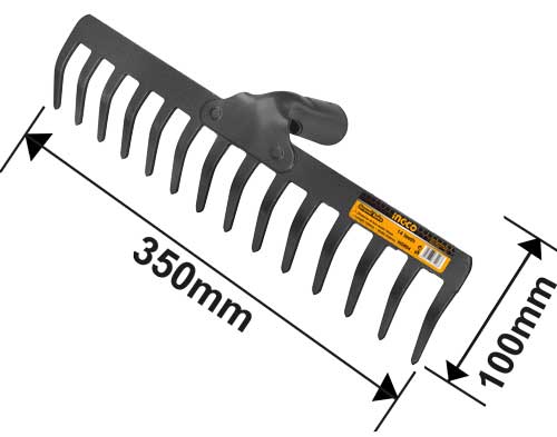 HGR04Gravel rake head14 teethDistance of two teeth: 18mmLength:100mm