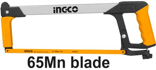HHF3008Hacksaw frameSize:300mm/12"Aluminum + TPR handleSupplied with a 300 mm (12") 24 TPI bi-metal blade