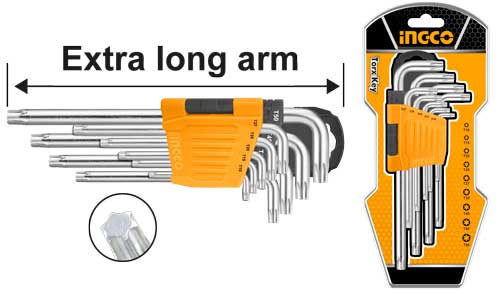 HHK13092Torx keySize:T10-T50Extra-long armMaterial:S2