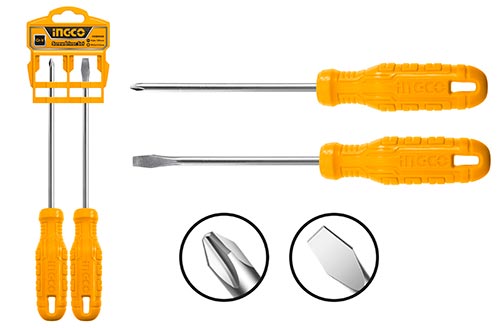 HKSD02582 Pcs screwdriver set2 pcs screwdriver setMaterial:CR-VPacked by plastic hanger
